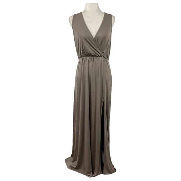 NWT Lulus Surplice Sleeveless Maxi Dress with Side Slit Cutout Back Size Small - Picture 14 of 15